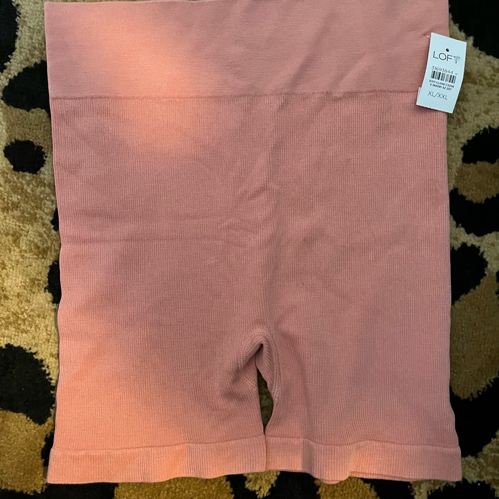 COPY - NWT Size XL/XXL Loft Pink High Waist Biker Shorts Ribbed